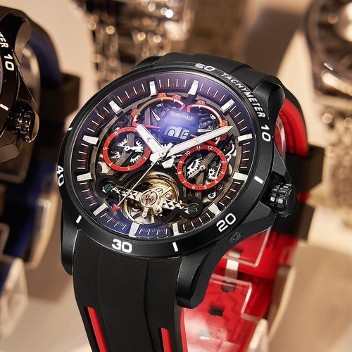 Internet celebrity Mark Huafei sports watch men's dropshipping fashion metal tourbillon mechanical watch