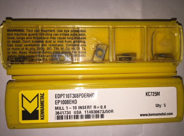 肯纳数控铣刀片EDPT10T304PDERHD KC520M全新肯纳数控刀片