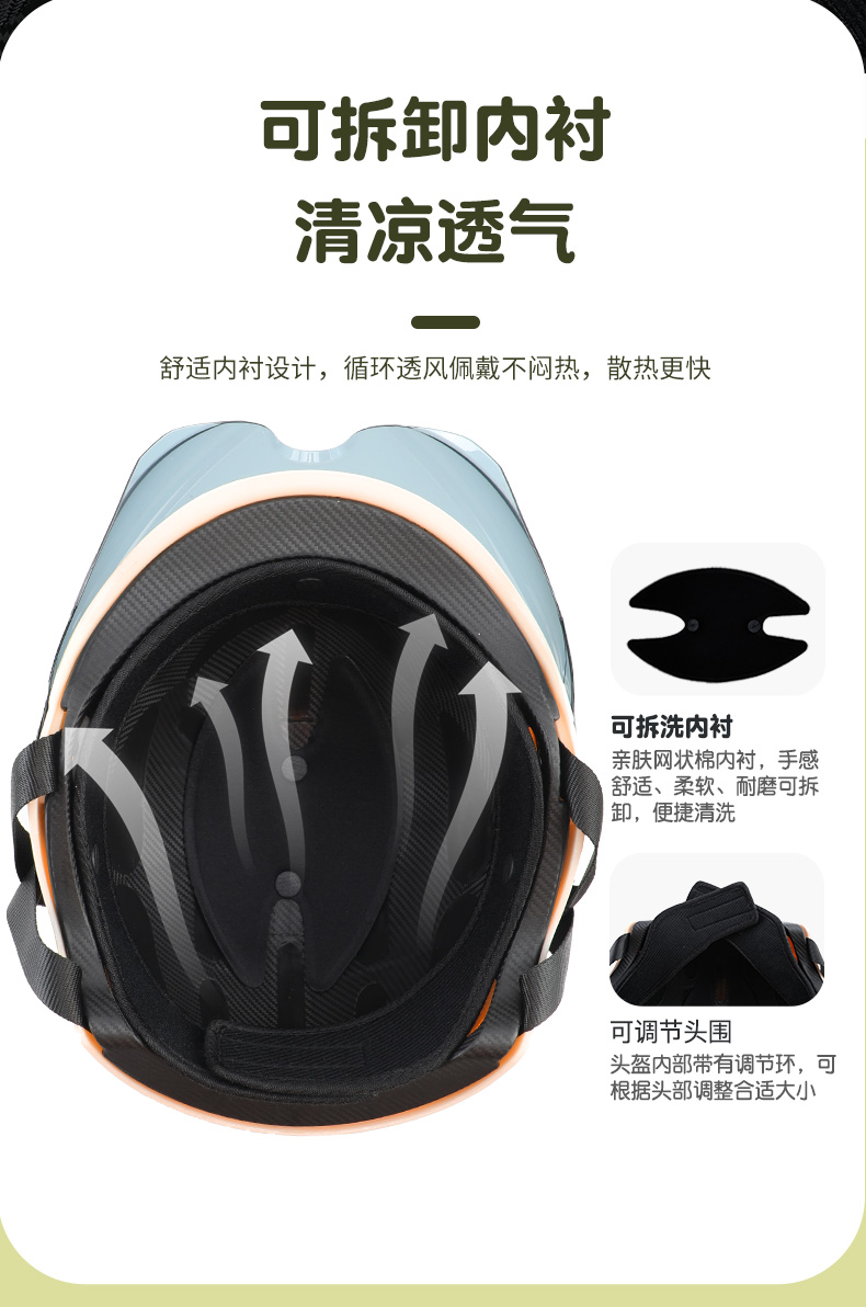 Electric Motorcycle Helmet 3C Certified Summer Half Helmet