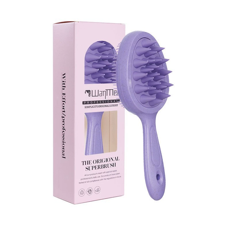 Scalp Massage Brush Avocado Shape, Detangling Hair Comb for Wet & Dry Hair, Portable