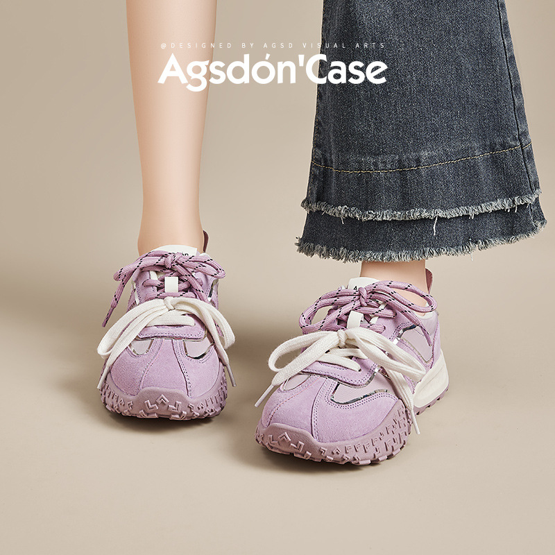 Augustion púrpura ballet alemán zapatos de entrenamiento femenino verano 2025 nuevos zapatos casuales Forrest Gump zapatos deportivos de dopamina