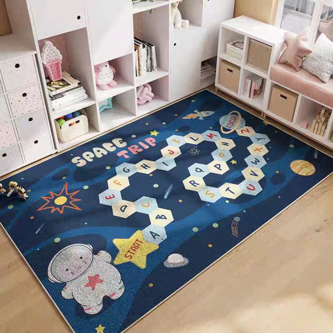 Hogar engrosado bucle de lana estera de escalada de bebé a prueba de frío gota-resistente plegable manta de noche habitación de los niños Juego educativo Manta