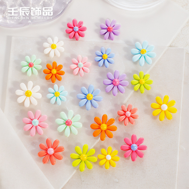 Simulated Daisy Resin DIY Jewelry Accessories Hairpin Small Toys Hand-Assembled Materials Decorative Matching Wholesale
