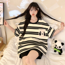 2025新款睡衣女夏季短袖短裤可爱卡通胖mm大码夏款女士家居服套装