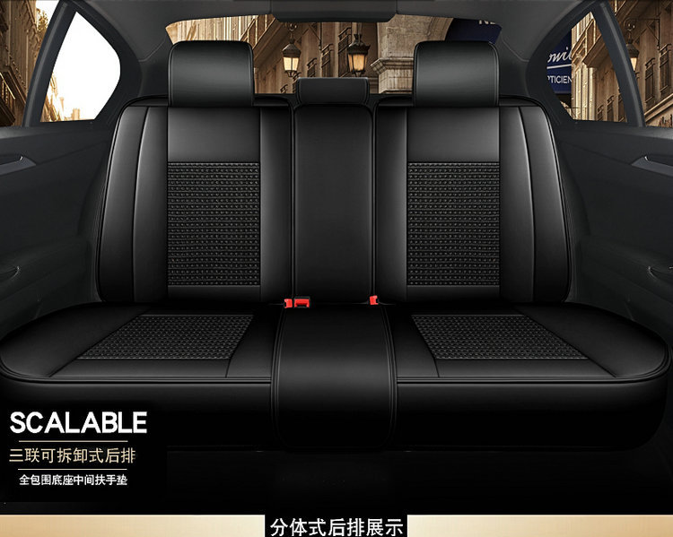 2025 New Model Full Leather Two-Tone Crown All-Season Universal Car Seat Cushion