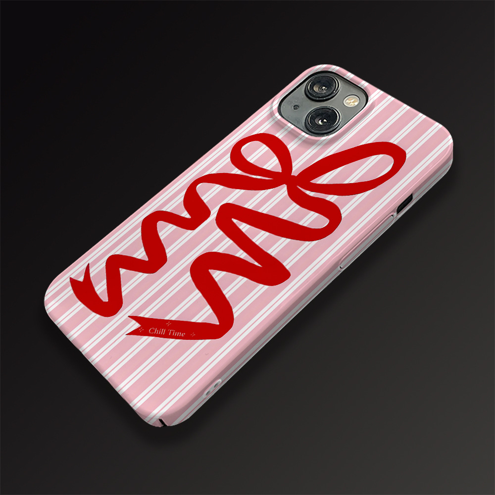 Bow Pink Frosted Dwa w jednym obudowie dla Max iPhone 11 12 14 Pro