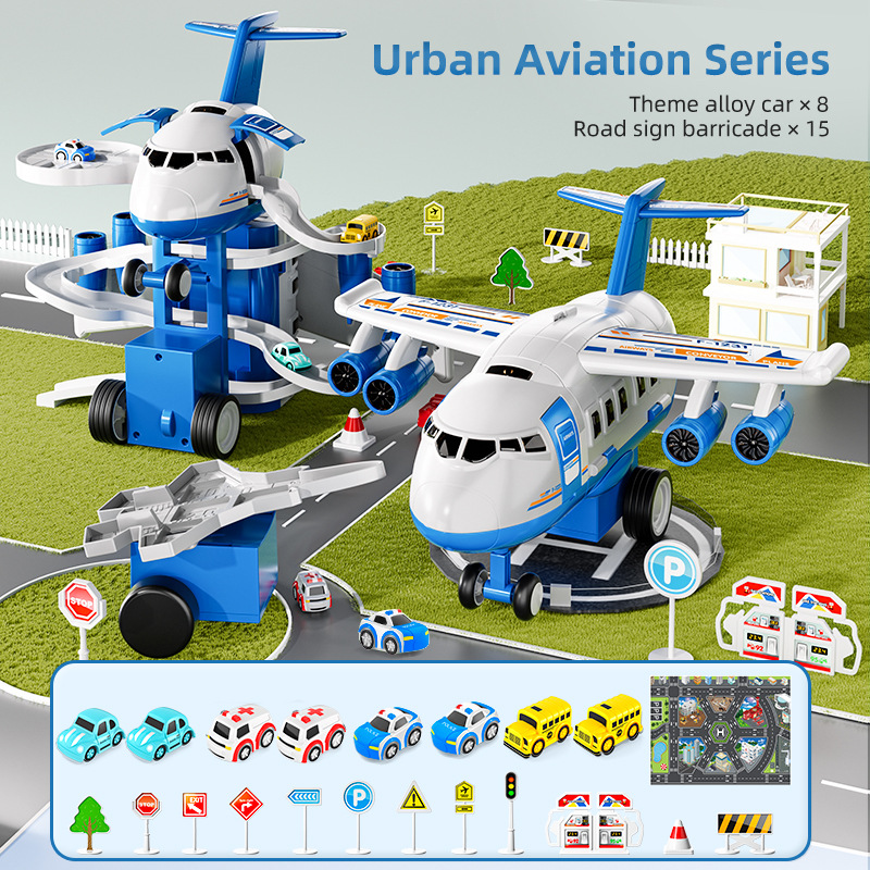 Transfronterizo popular para niños aviones de juguete niño coche de ferrocarril educativo coche de juguete de aleación de ingeniería de fuego grande