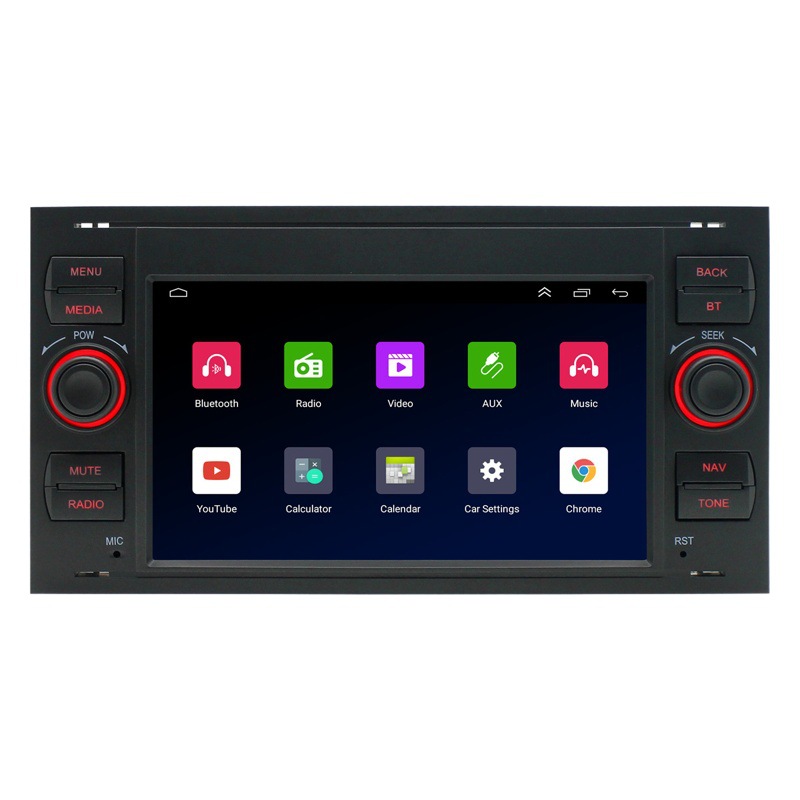 Aplicable a la navegación de Ford Quanshun Android de 7 pulgadas con el jugador físico del coche Bluetooth del GPS del botón Navegación del coche