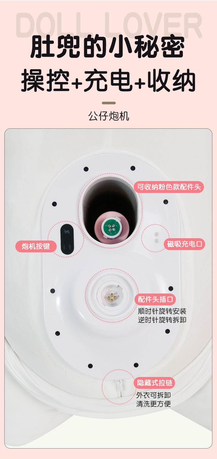 Automatic Dildo Machine with Thrusting and Vibration, ABS White Adult Masturbation Device — detail image 30