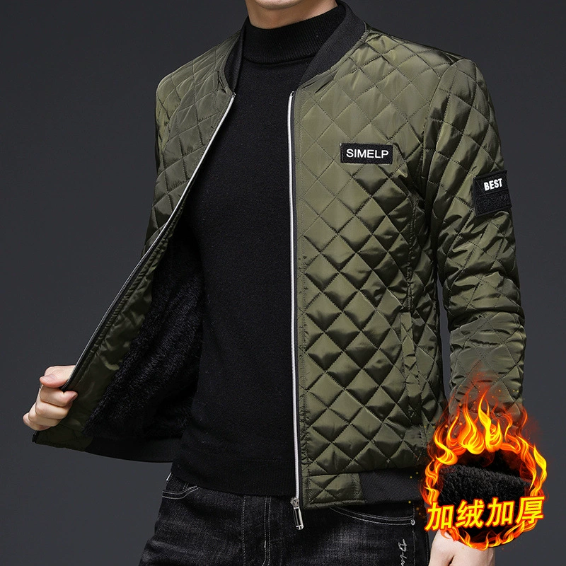 Demi-season spring men's fleece down jacket with down