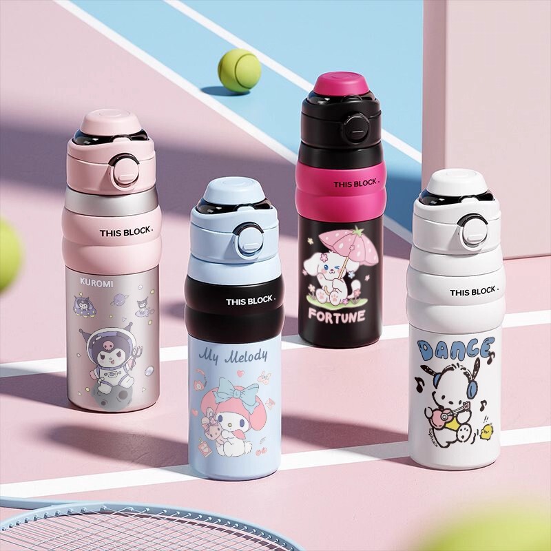 2025 New Street Double Drinking Cup 304 Stainless Steel Hello Kitty Thermos Cup Portable Sports Water Cup Handheld 2025 New Street Double Drinking Cup 304 Stainless Steel Hello Kitty Thermos Cup Portable Sports Water Cup Handheld
