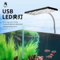 USB-лампа для аквариума с переменным светом, цветовой светодиодный травяной свет, изменение цвета, затемненный DC европейский американский, британский, трансграничный светодиодный зажим