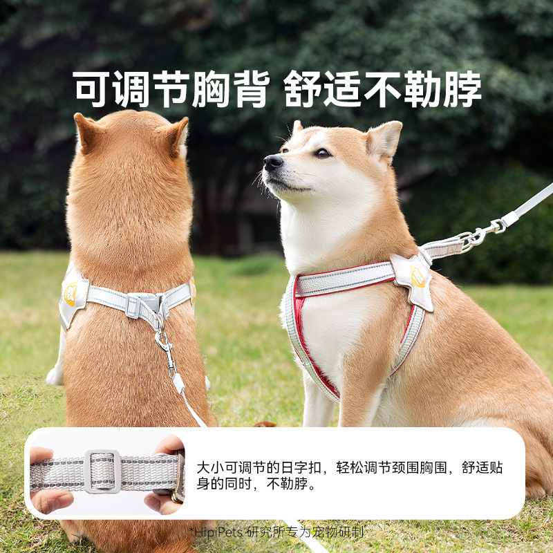 Transfronterizo perro Y cinturón de pecho ligero de tamaño medio para perros para caminar cuerda de perros para mascotas reflectantes