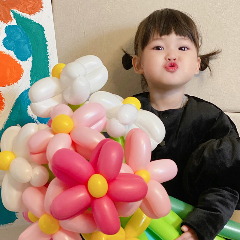 Flor de globo Día del maestro Decoración de globos Decoración Escena Atmósfera Accesorios fotográficos 1.8 Ramo largo Flores de bricolaje