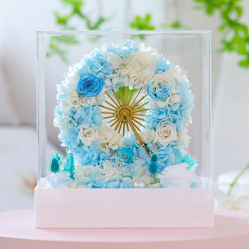 The hot internet celebrity Ferris wheel everlasting flower gift box decoration rose flower for wife girlfriend best friend birthday wedding gift
