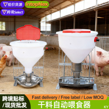 猪食槽自动下料器不锈钢保育猪用干料大猪喂食育肥猪料槽自由采食