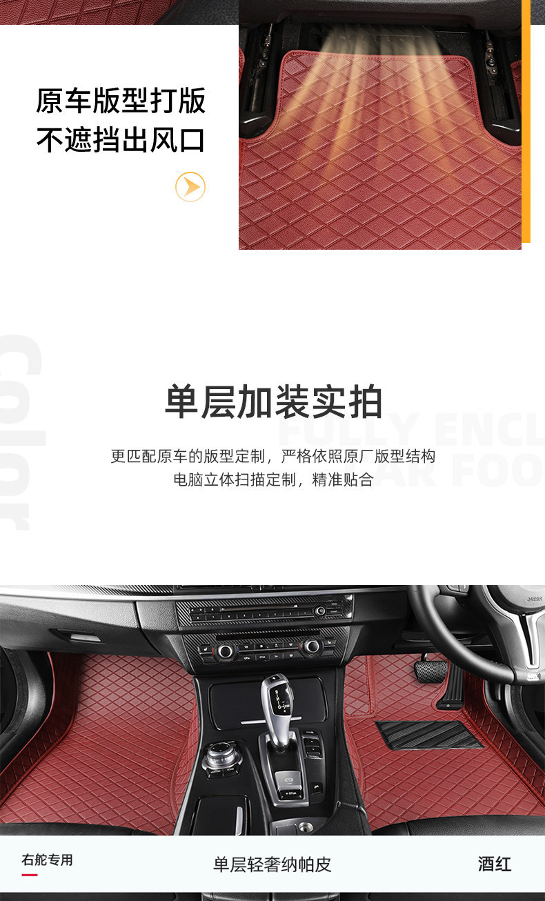 Dropshipping cross-border supply of full-coverage car floor mats for left-hand drive and right-hand drive vehicles, custom-made for global car models