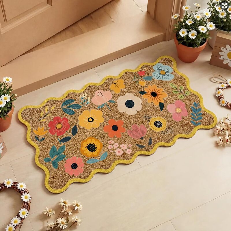 Cross-Border Amazon American-Style Retro Imitation Coconut Palm Fiber Loop Floor Mat, Dust-Absorbing and Dirt-Scraping Entryway Mat, Easy-Care Doormat Cross-Border Amazon American-Style Retro Imitation Coconut Palm Fiber Loop Floor Mat, Dust-Absorbing and Dirt-Scraping Entryway Mat, Easy-Care Doormat