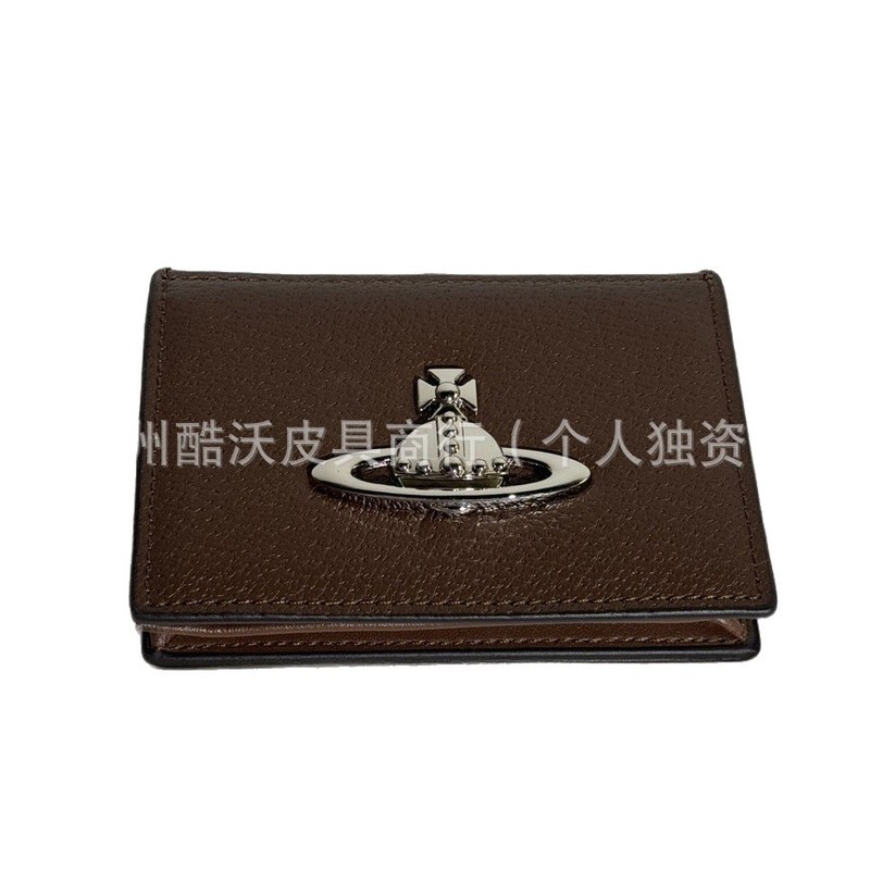 新款西太后卡包钱包土星珠光皮金标logo荔枝纹大简约潮流|undefined
