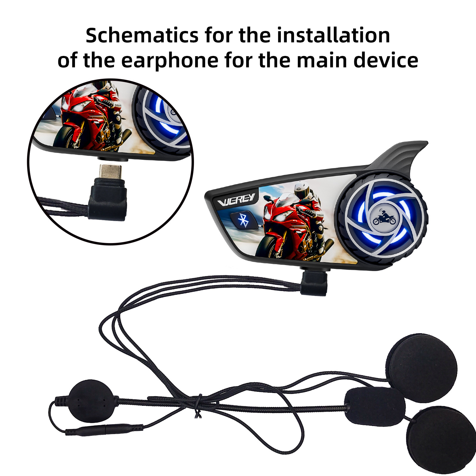 Cross-border motorcycle helmet intercom headset mesh free networking 8 crowd helmet intercom S8Pro