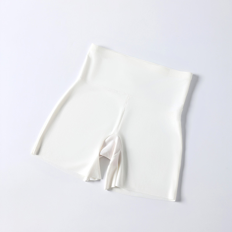 Pantalones leggings grandes de seda de hielo pantalones de seguridad para mujeres de verano delgadas anti-perfil sin marcas no se enrolla en el abdomen pantalones de seda de hielo transpirables