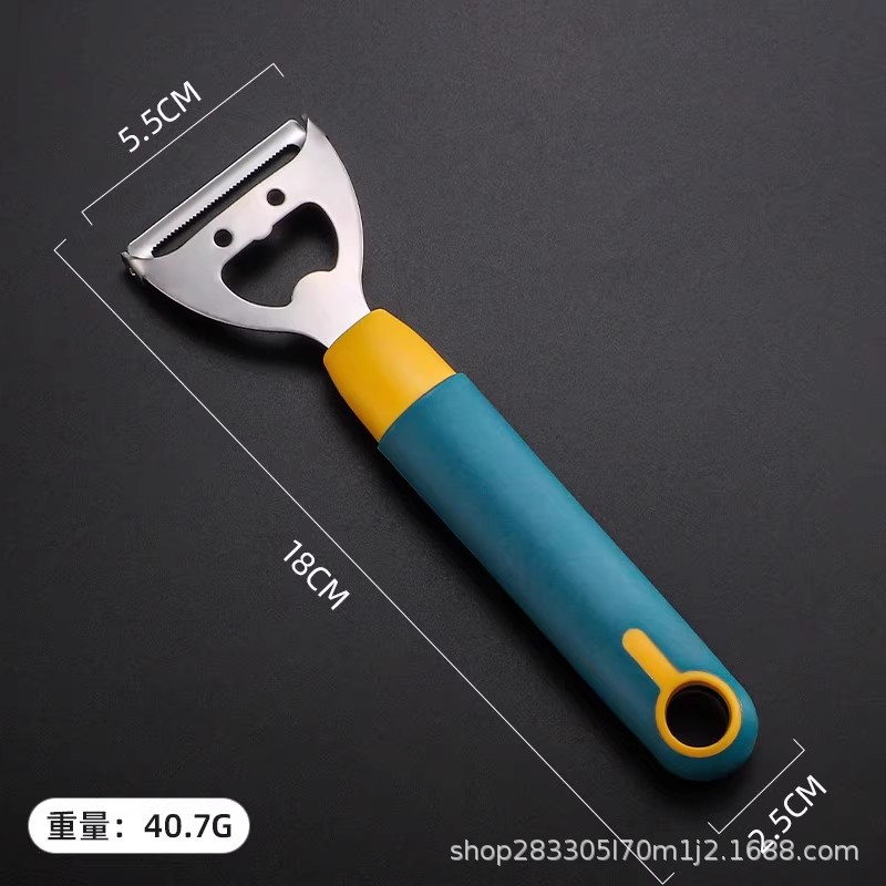 Cuchillo para pelar frutas y verduras de acero inoxidable Artefacto para pelar papas Manzana Cepilladora de melón Fruta de cocina raspador multifuncional para el hogar