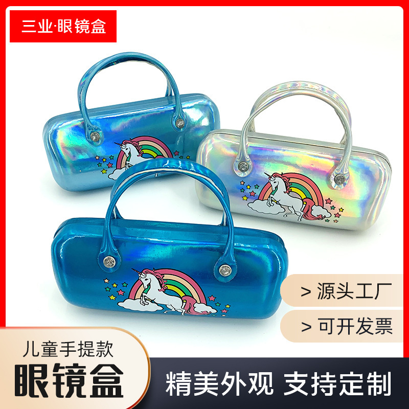 Children's Portable Glasses Case Manufacturer Wholesale Student Glasses Storage Box Myopia Glasses Case Unicorn Sunglasses