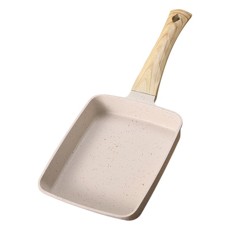 Cruzar la frontera japonesa Jade asado sartén antiadherente maifan piedra desayuno pan huevo rollo sartén cuadrado sartén al por mayor