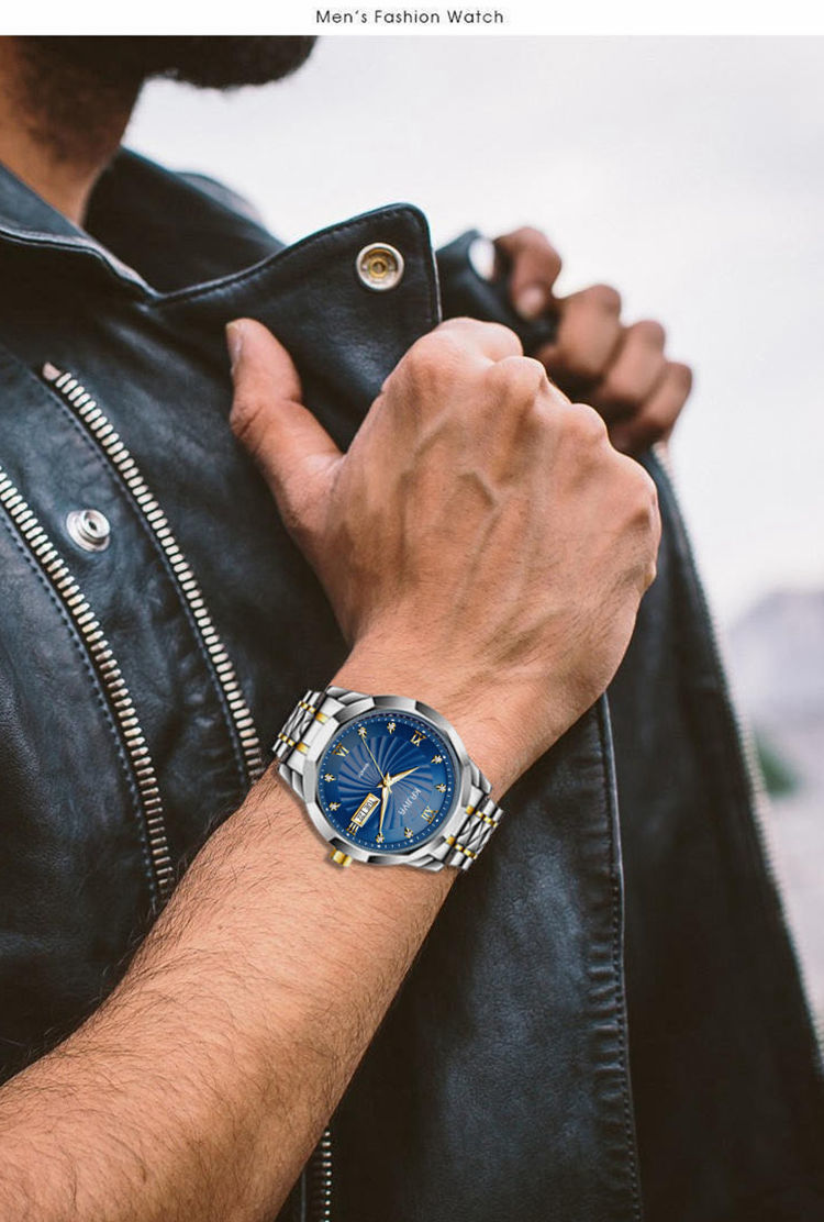 180g Weight Tempered Glass Mirror Material Stainless Steel Strap Material Watch Classification Pointer Display Type Butterfly Double Snap Buckle Style Round Dial Shape Daily Occasion Quartz Movement Round, Letter Pattern Men'S Gender Business Style Business Round Letter Butterfly Double Snap Quartz Men's Watches