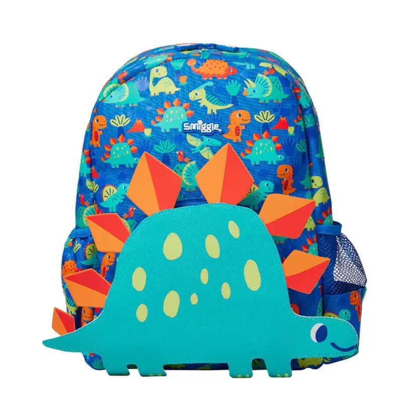 Australian smiggle dinosaurio dibujos animados escuela primaria mochila escolar de gran capacidad mochila mediana de clase grande estuche para lápices retráctil