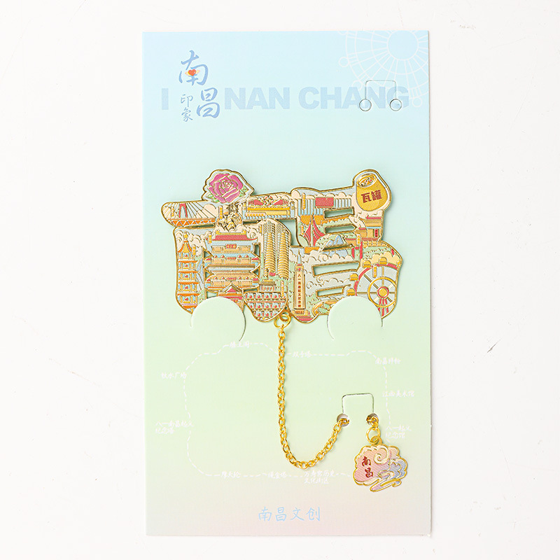 南昌文创金属书签滕王阁中国风镂空南昌景区礼品纪念品旅游文创|undefined