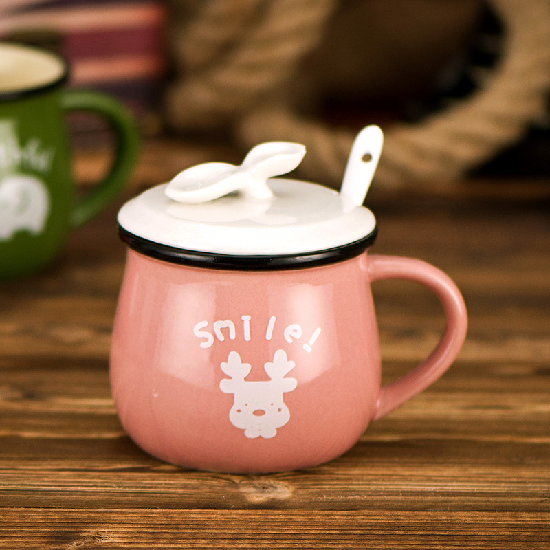 Rosa + tapa de porcelana + cuchara de porcelana