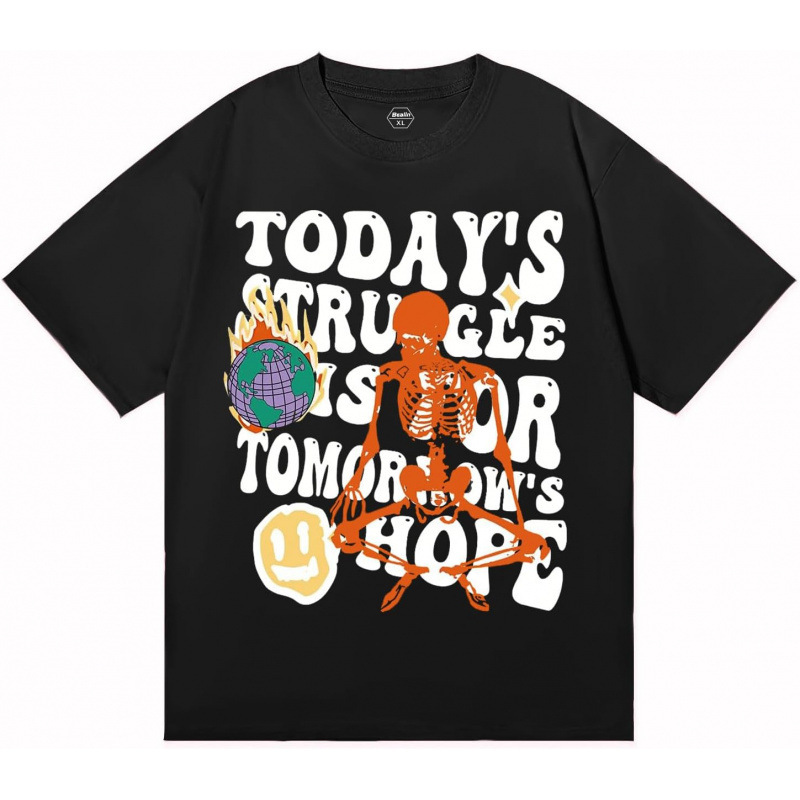 Bealin Mens Graphic Tees Oversized Creative Graffiti Short S
