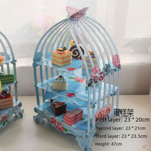 Paper birthday cake stand with three added layers, birthday party, wedding dessert table, cake stand, afternoon tea party supplies