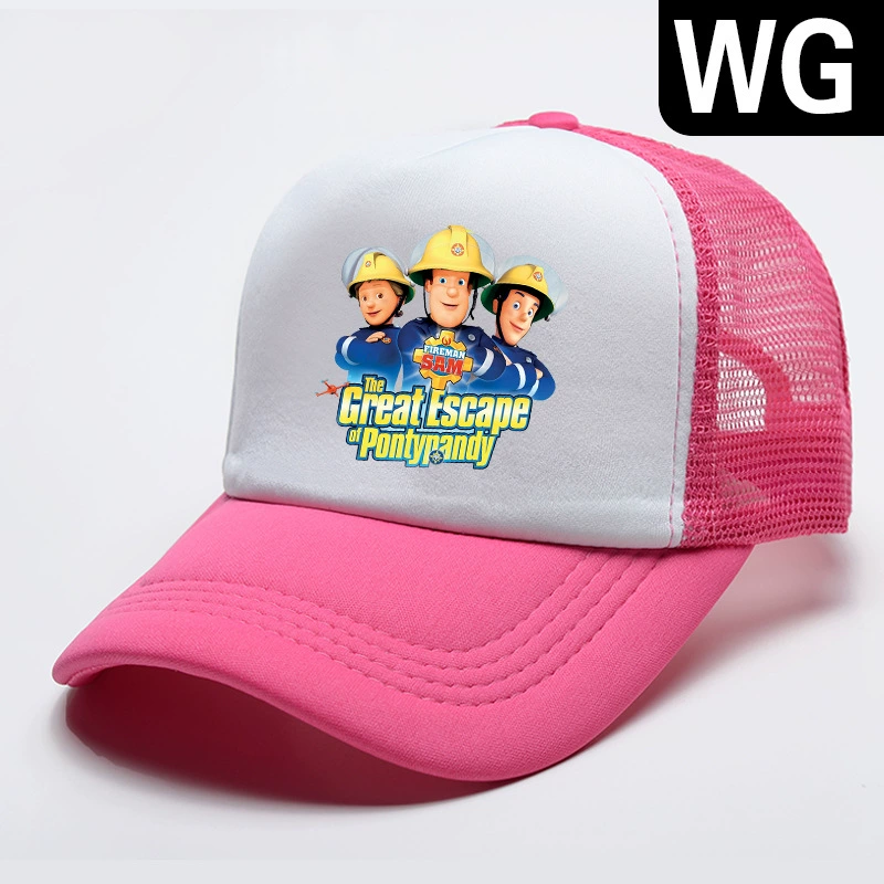 2021 Fashion New Fireman Sam Cartoons Kids Adjustable Baseball Cap Children Boys Girls Mesh Hat Baby Sun Hat boots baby accessories	