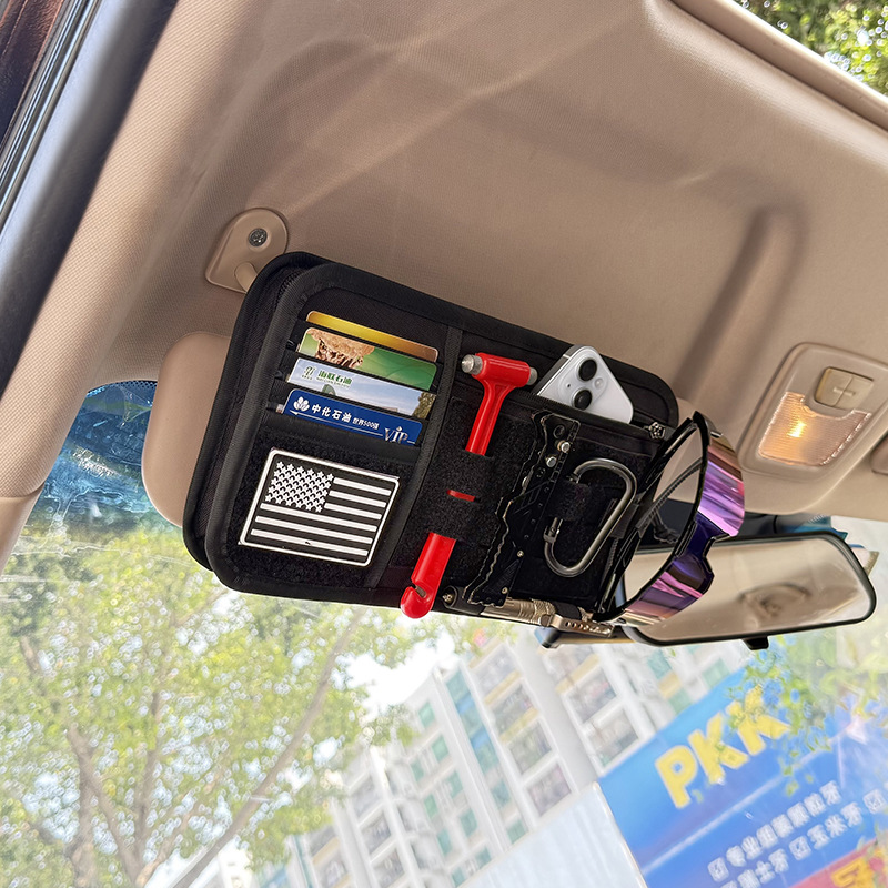 Hot-Selling Car Sun Visor Storage Bag, Car Glasses Holder Storage Bag, Car Interior Document Holder, Card Holder