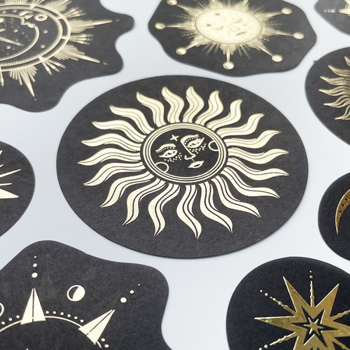 Cold stamping sticker bag handbag and paper hot stamping handbag sticker creative constellation girl sticker literary and artistic decoration material