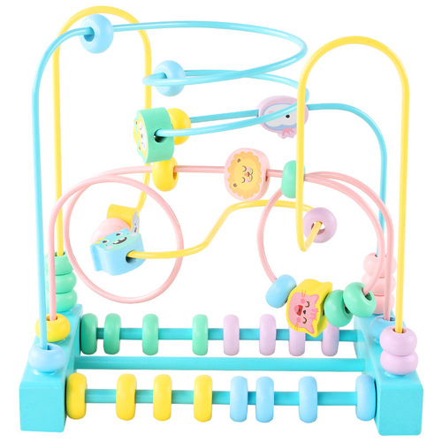 Boys, girls, infants, small beads, 1-2-3 and a half years old, early education building blocks, multifunctional educational beaded toys