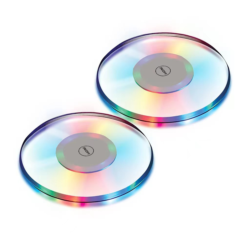 Acrílico luminoso montaña impermeable LED colorido Coaster cocktail Coaster INS linterna