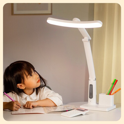 Student desk lamp with USB charging and dual-use folding eye-care light, suitable for student dorms, desks, bedside reading and study lamps