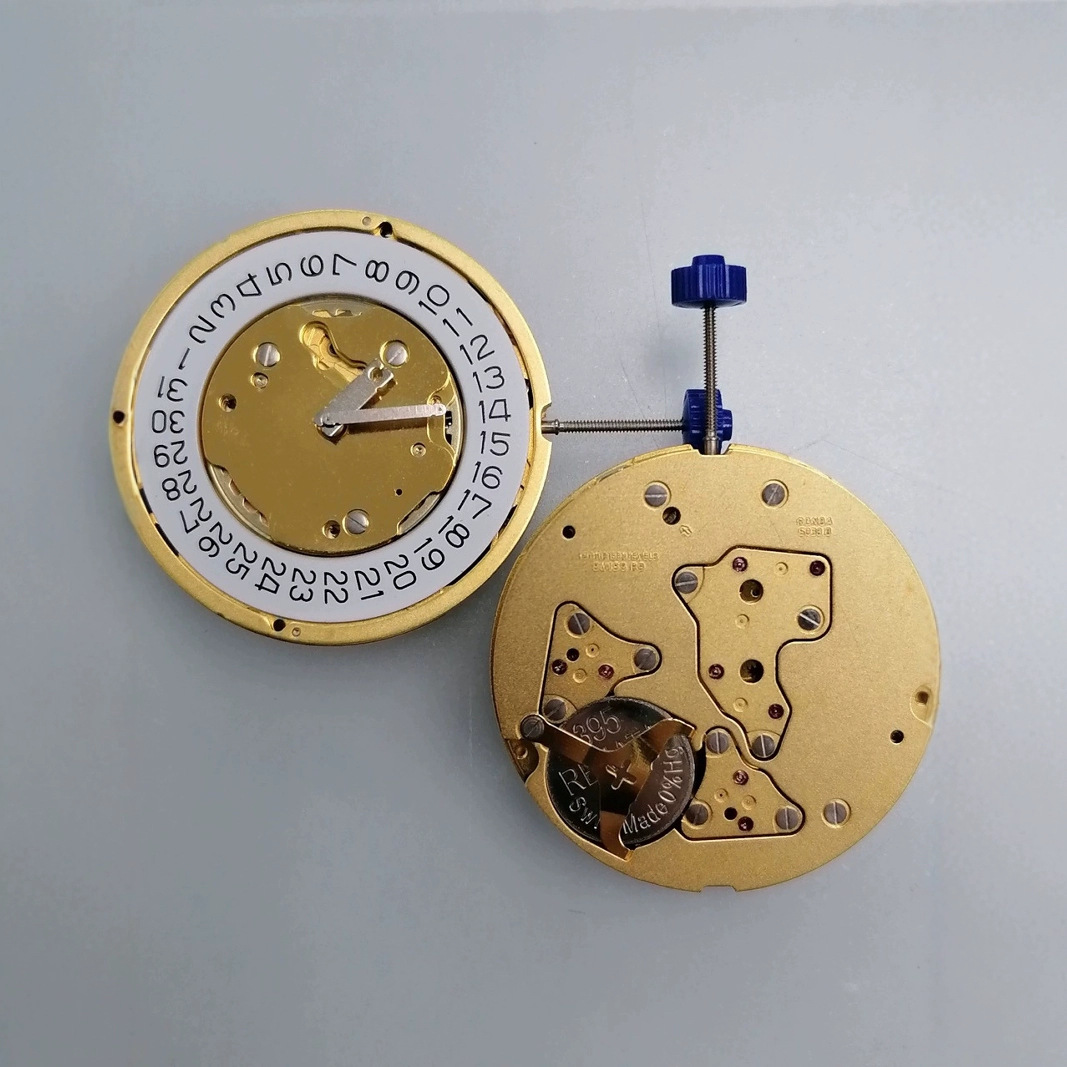 Watch Accessories Swiss Original Brand New Ronda Movement 5030D Gold / White Quartz Movement