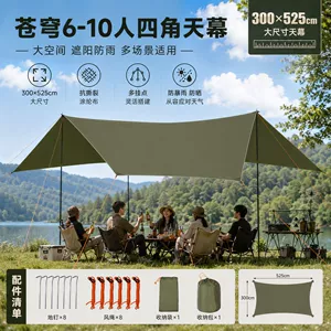 Cross-Border Outdoor Canopy for 6-8 People, Rainproof Sunshade Tent, Large Space, Four-Corner Canopy, Portable and Multi-Functional Setup