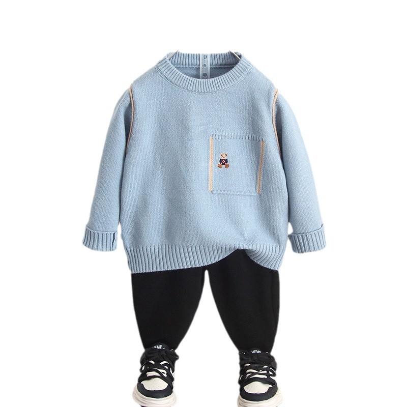6782 Suéter de otoño e invierno para niños Suéter de dibujos animados para niños 2025 Nuevo estilo Suéter de punto para bebés Tops para niños Tops