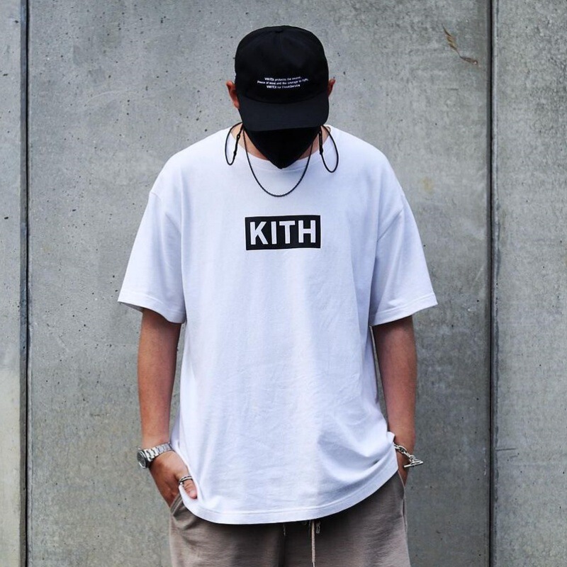 KITH Classic Small Logo Tee, Cola Collaboration, Simple and Stylish Couple's Unisex Short Sleeve T-Shirt