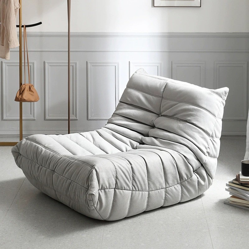 Sofá perezoso nórdico moderno pequeño tipo de casa sala de estar red simple oruga aterrizaje tatami silla reclinable individual