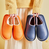 Waterproof demi-season slippers, footwear, non-slip fleece keep warm bag platform for pregnant