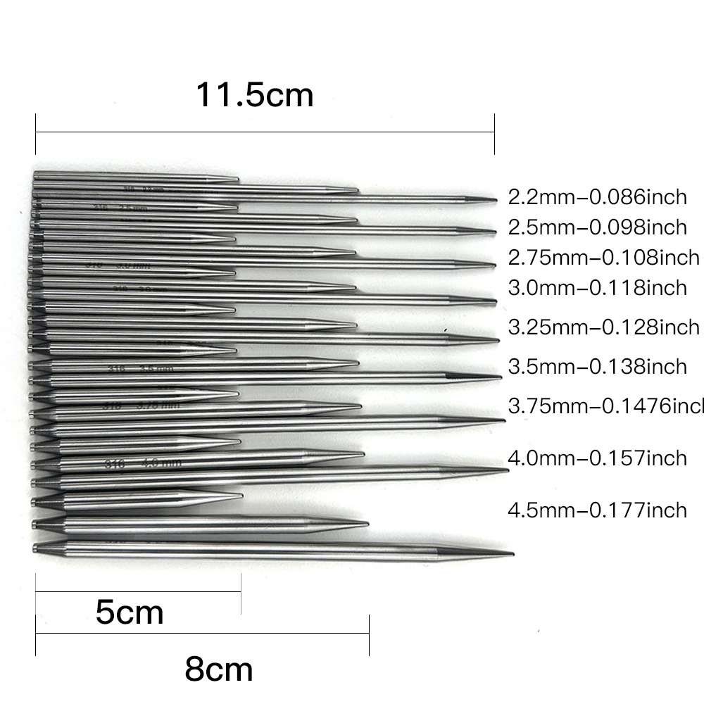Agujas de suéter transfronterizas 316 # acero inoxidable desmontables aguja de anillo un conjunto de 9 pagado por 3 5 + 8 + 11.5 conjunto