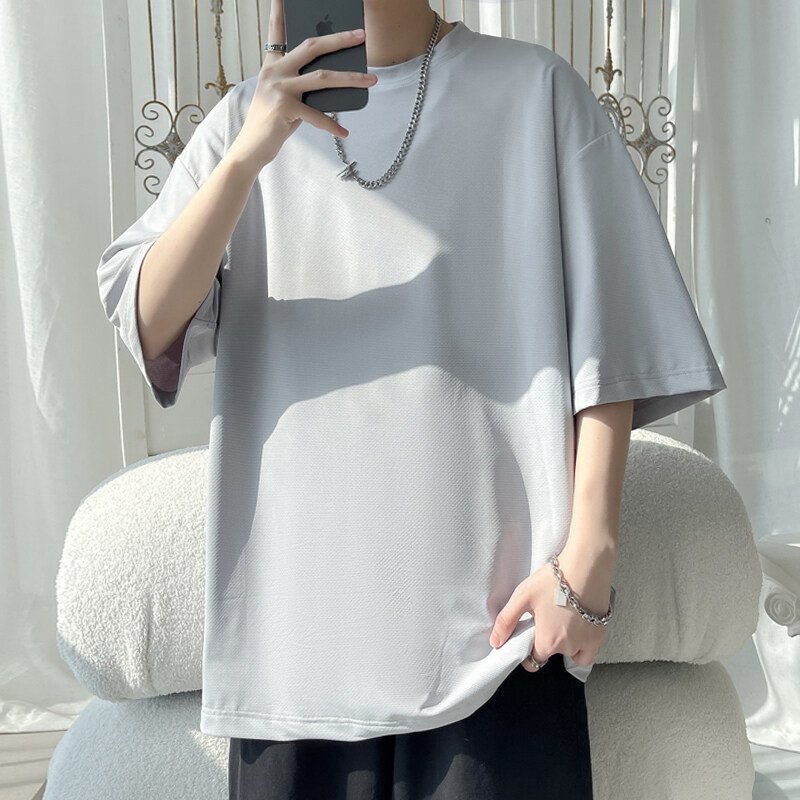 American-style Trendy Brand Short-sleeve 2025 New Model Loose-fitting Versatile Casual T-shirt, Men's Quick-dry Thin_voghion.com