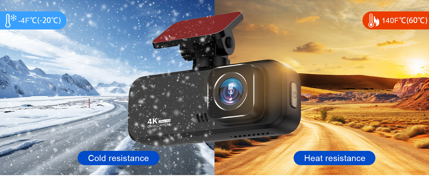 4K Dash Cam WIFI Front and Rear Dual Recording Night Vision
