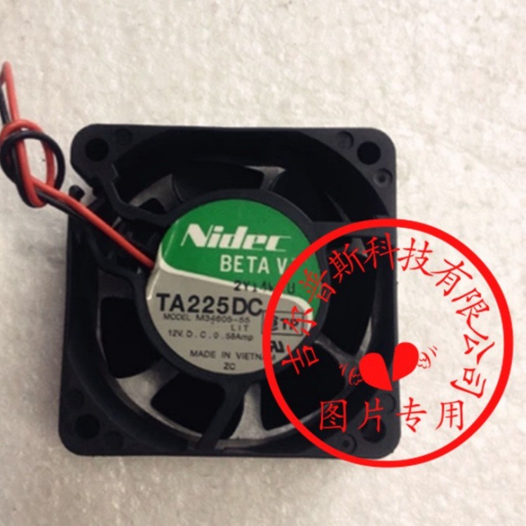 TA225DC M34605-55 12V 0.58A 60*60*25MM 原装NIDEC散热风扇